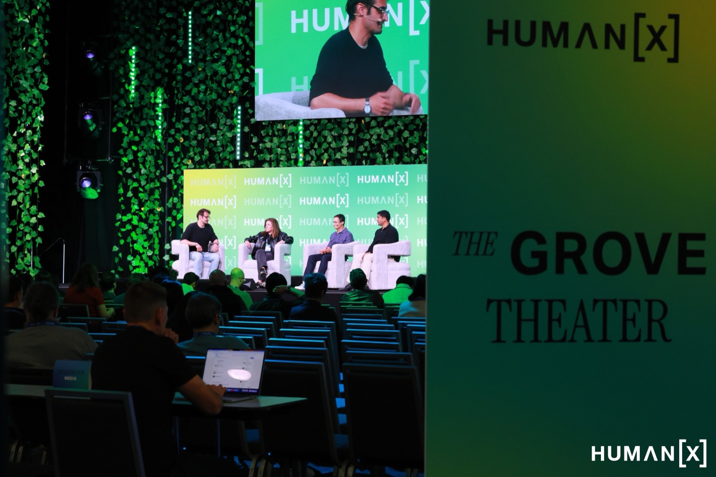 Grove Theater panel at HumanX 2026 — Day 4 session on AI moving from pilot to production